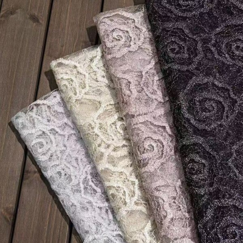 Lace Dress - Tissu en dentelle de tulle brodé,