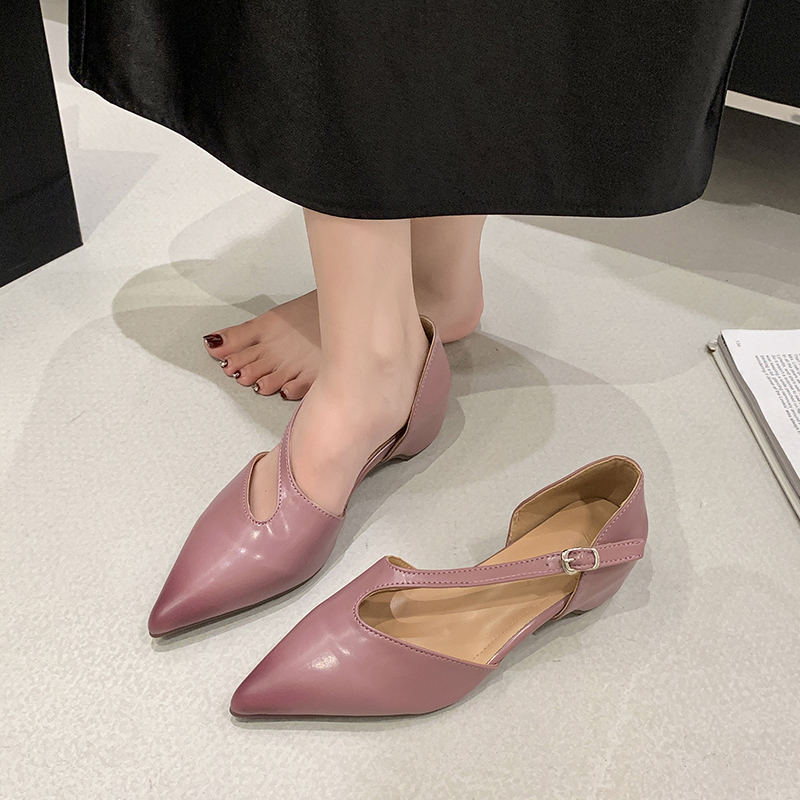 Pump Heel Block - Sandales à bout pointu pour femmes,