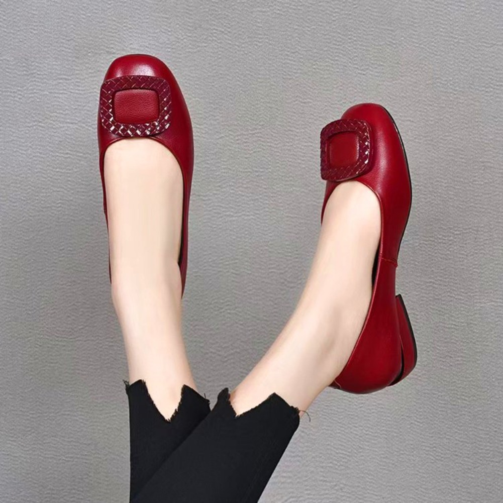 Womens Heels - Chaussures en cuir souple pour femmes,