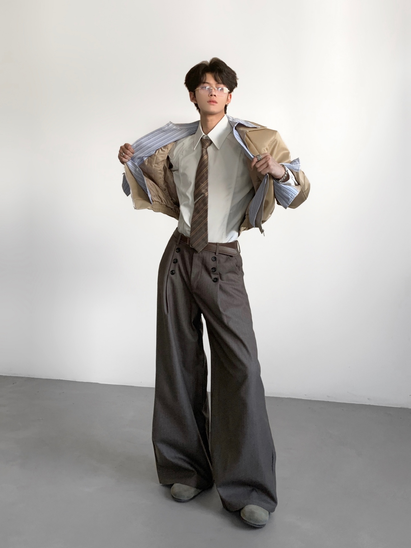 Pantalon de costume rayé décon - Tailored Trouser Wide avis et prix