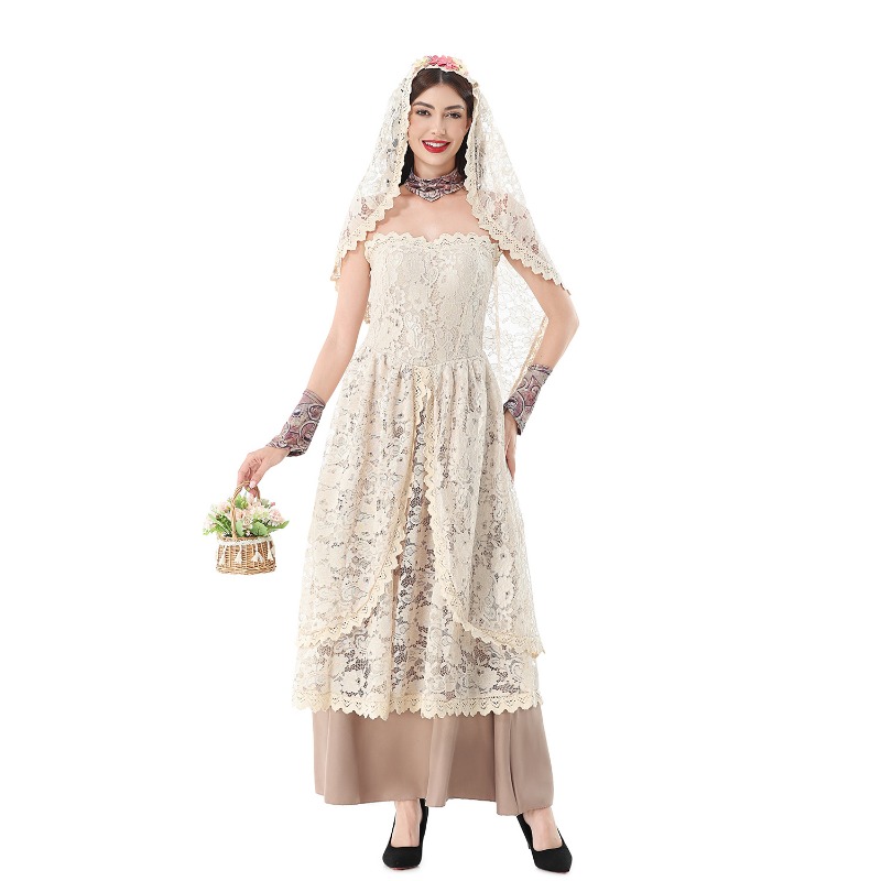 Robe longue vintage en dentell - Wedding Dress avis et prix