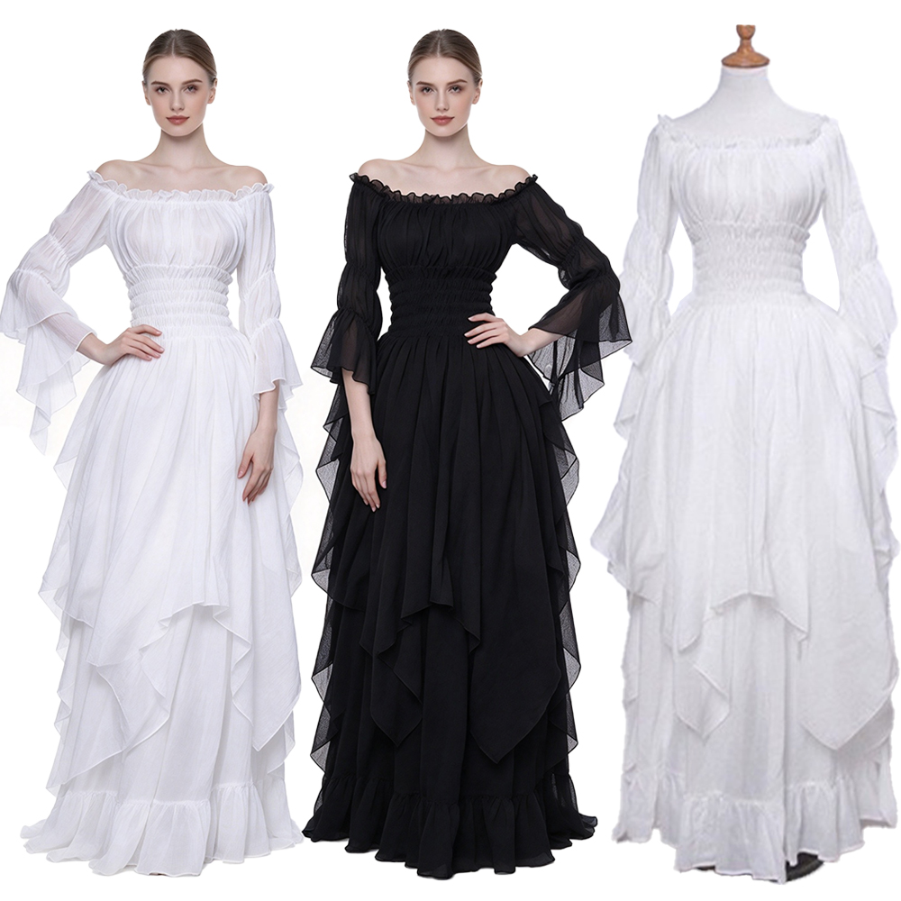 Robe médiévale rétro, robe lon - Lace Dress avis et prix