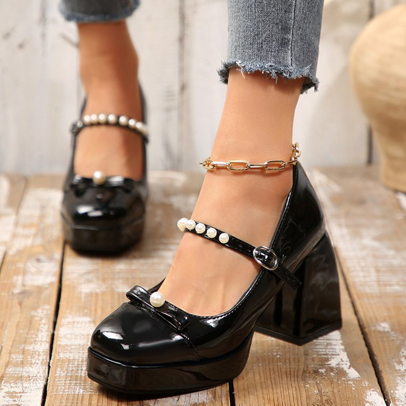 Marque de luxe bloc talon Mary - Pump Heel Block avis et prix